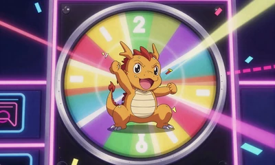 Dragonia Casino Crazy Time Dienstags-Bonus mit Gl&uuml;cksrad und Neon-Effekten
