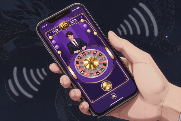 Live Casino Roulette auf Smartphone mit HD-Streaming-Qualit&auml;t bei Dragonia